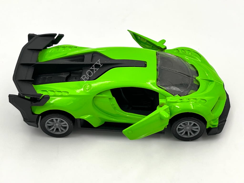 Metal Cars Bugatti Metal Toy Car with Openable Doors, High Speed Car with Pull Back Dual Tone Sports Car for Kids. (Size 1:32)