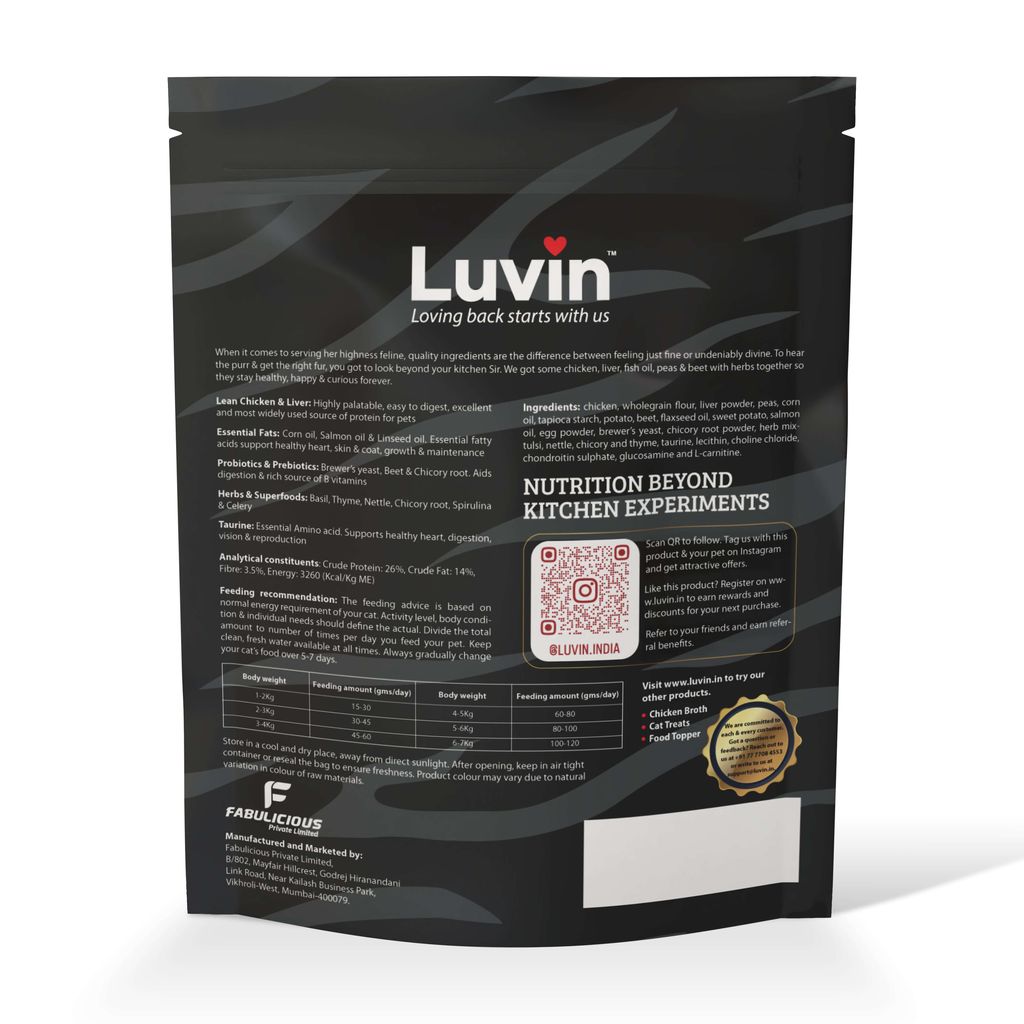 Luvin Artisanally Baked Dry Cat Food -4x100g