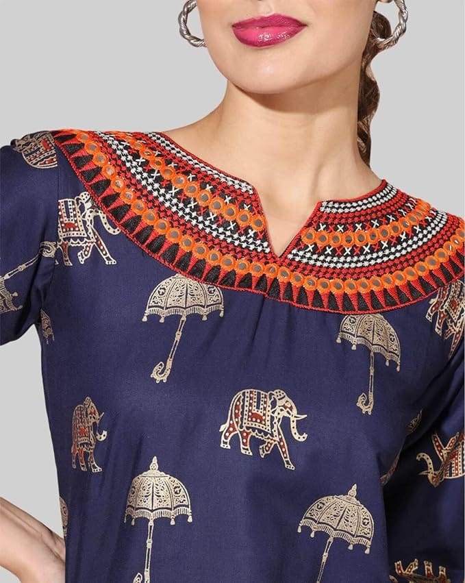 Ukal Summer Fashion Cotton Short Top Tunic Kurti for Women & Girl's