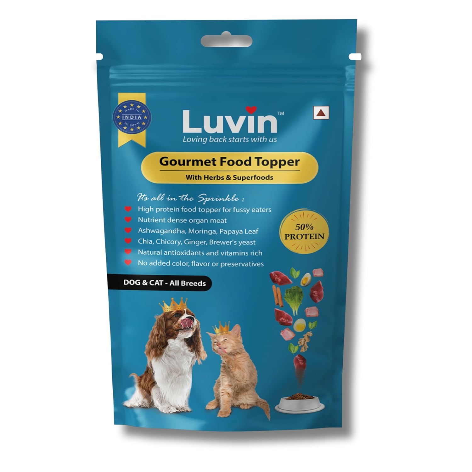 Luvin Herbal Gourmet Food Topper for Dogs & Cats -120g