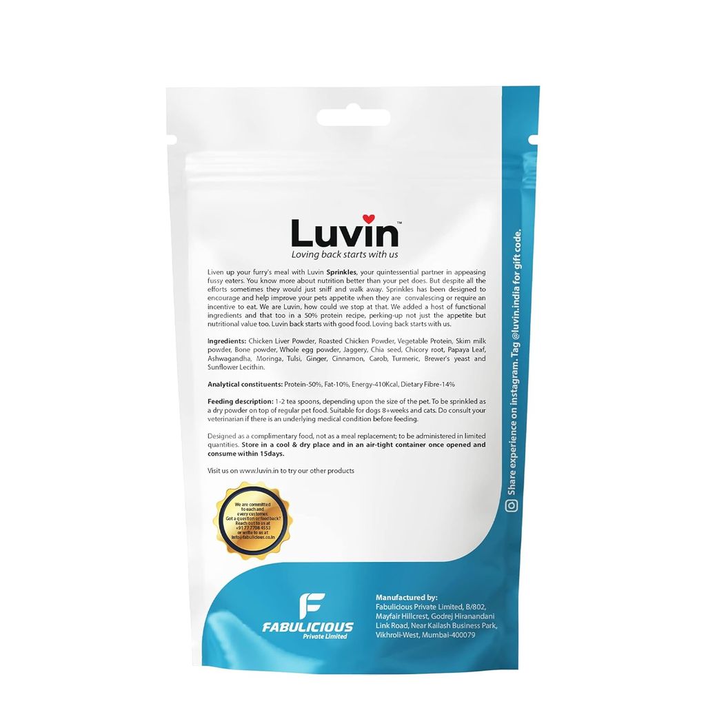 Luvin Herbal Gourmet Food Topper for Dogs & Cats -120g