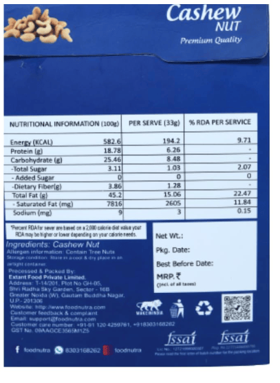 FOODNUTRA Premium Roasted Sweet and Salt Flavoured Cashew Healthy and testy Kaju