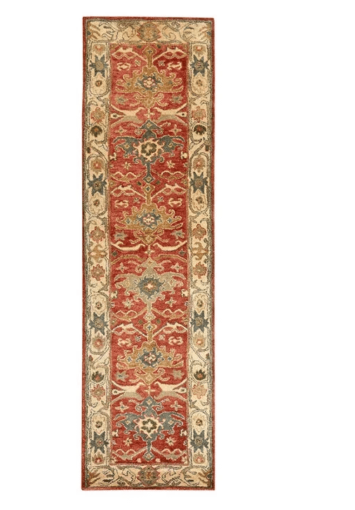 PB Channing Red Handmade Tufted 100% Wool Traditional Oriental Area Rug