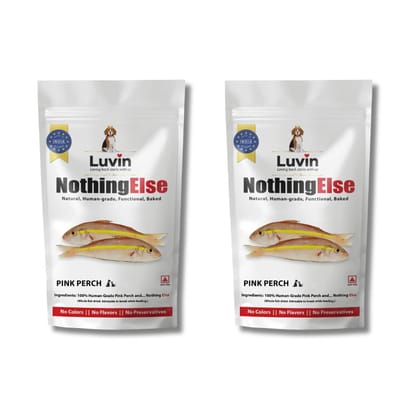 Luvin Nothing Else Pink Perch Treats for Dogs & Cats- 2x70g