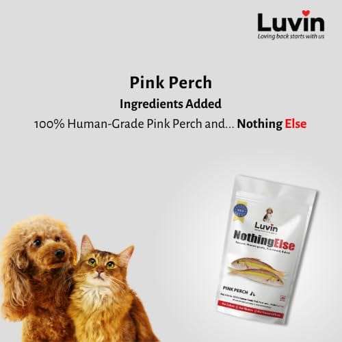 Luvin Nothing Else Pink Perch Treats for Dogs & Cats- 2x70g