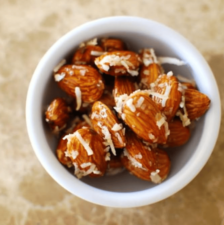 FOODNUTRA Premium Roasted Coconut Toasted Flavoured Almonds Healthy and testy Badam (100g)