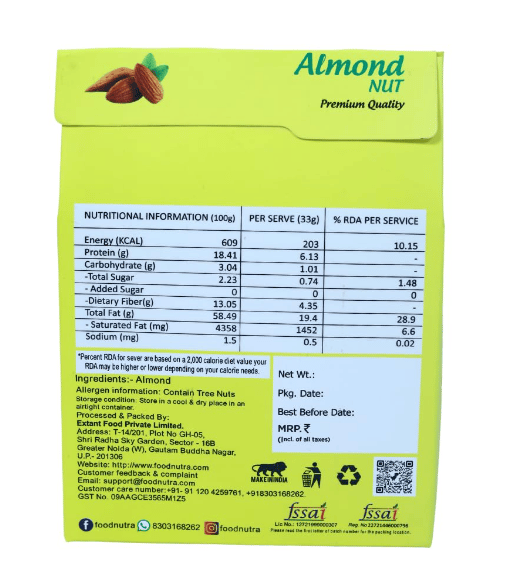 FOODNUTRA Premium Oreo Chocolate Flavoured Almonds Healthy and testy Badam