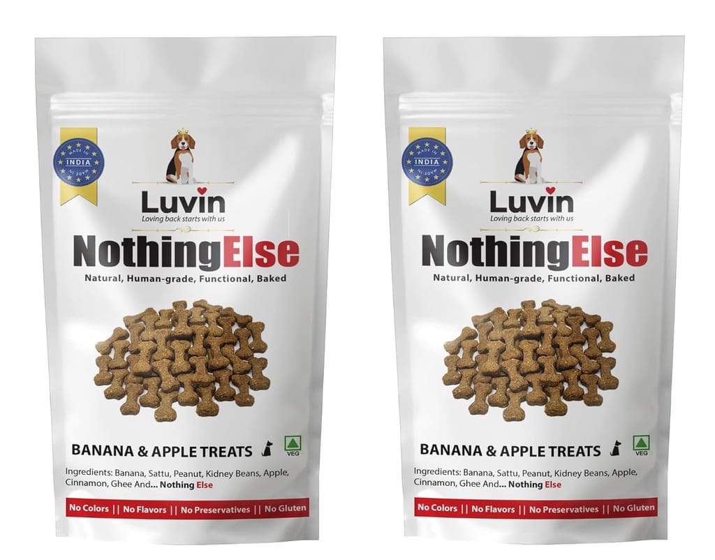 Luvin Nothing Else Banana & Apple Treats for Dogs-2x150g
