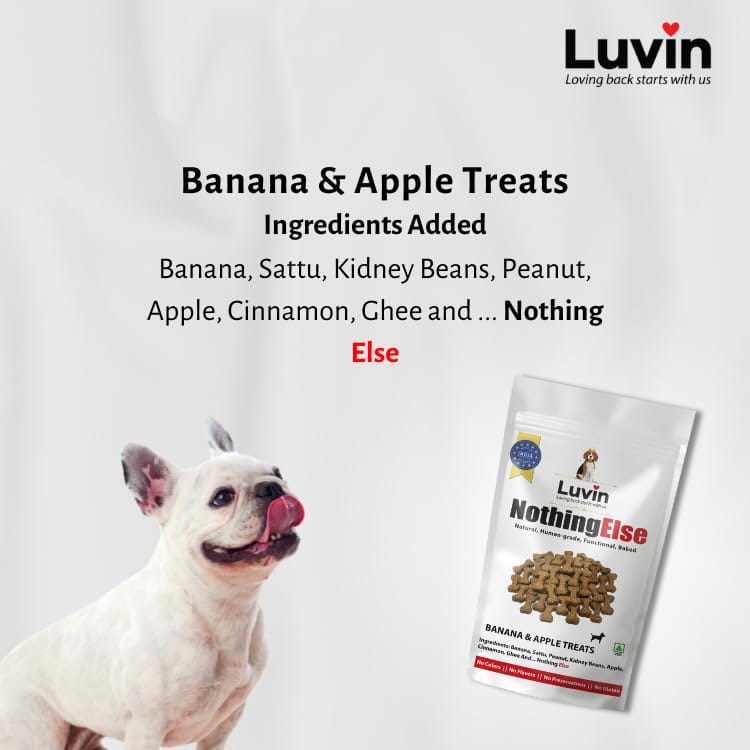 Luvin Nothing Else Banana & Apple Treats for Dogs-2x150g