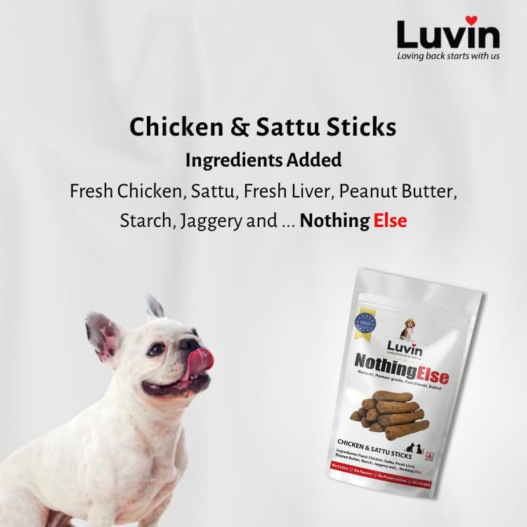 Luvin Nothing Else Chicken & Sattu Sticks for Dogs & Cats-2x150g