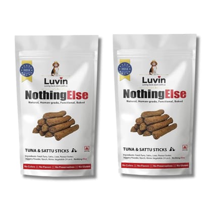 Luvin Nothing Else Tuna & Sattu Sticks for Dogs & Cats-2x150g