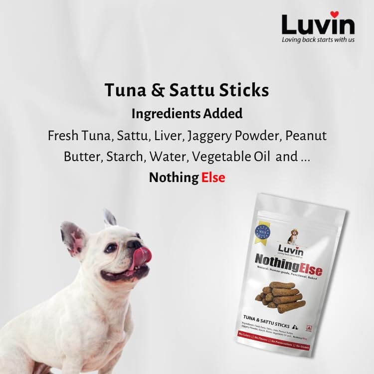 Luvin Nothing Else Tuna & Sattu Sticks for Dogs & Cats-2x150g