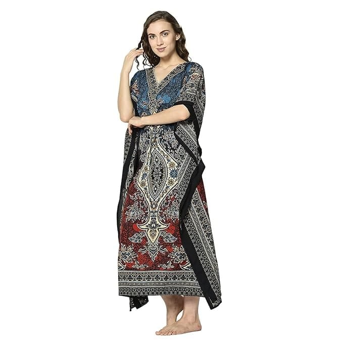 Ukal Women's Long Kaftan Maxi Caftan Gown Top Night Kaftan