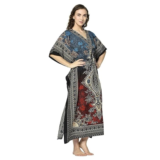 Ukal Women's Long Kaftan Maxi Caftan Gown Top Night Kaftan