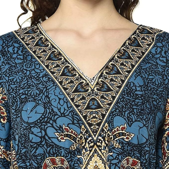 Ukal Women's Long Kaftan Maxi Caftan Gown Top Night Kaftan