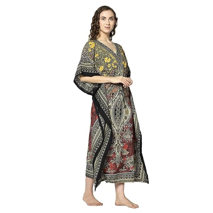 Ukal Women's Long Kaftan Maxi Caftan Gown Top Night Kaftan