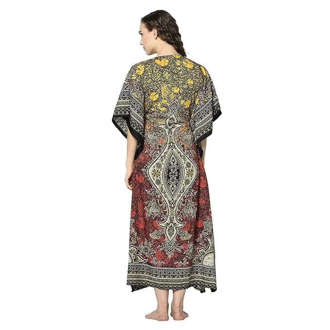 Ukal Women's Long Kaftan Maxi Caftan Gown Top Night Kaftan