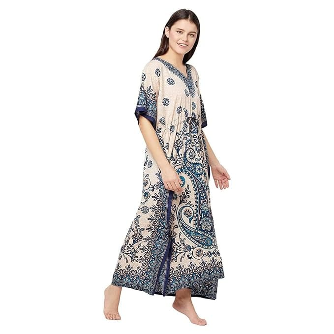 Ukal Women's Long Kaftan Maxi Caftan Gown Top Night Kaftan