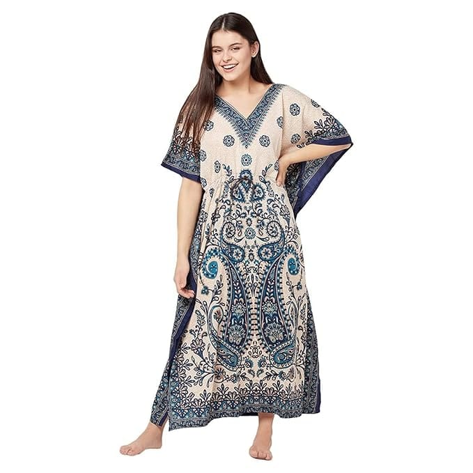 Ukal Women's Long Kaftan Maxi Caftan Gown Top Night Kaftan