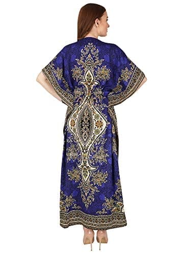 Ukal Women's Polyester Paisley Maxi Kaftan