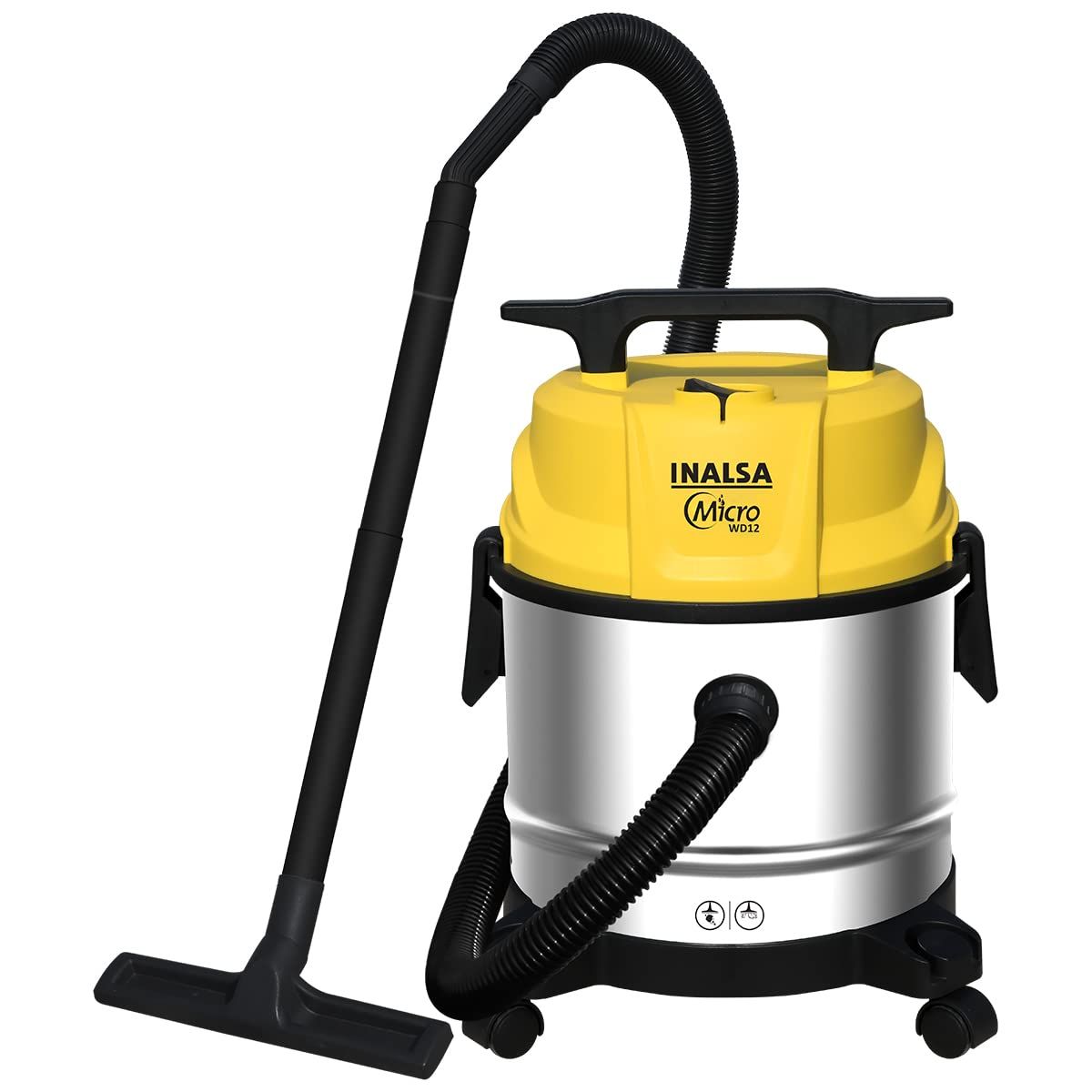 INALSA Wet and Dry Vacuum Cleaner for Home, Capacity,1200 W, 17 kPa Suction, Blower Function, HEPA Filter, Wet Vacuum Cleaner for Sofa, House Cleaning Machine,Vaccine Cleaner for Home(WD 10)