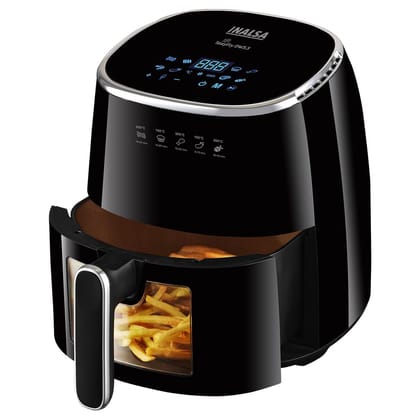INALSA Air Fryer for Home|Visible Window & Internal Light|1600 W with Smart AirCrisp Technology|6-In-1 Appliance With 8 Preset Menu & Digital Display INALSA Air Fryer for Home|Visible Window & Internal Light|1600 W with Smart AirCrisp Technology|6-In-1 Appliance With 8 Preset Menu & Digital Display