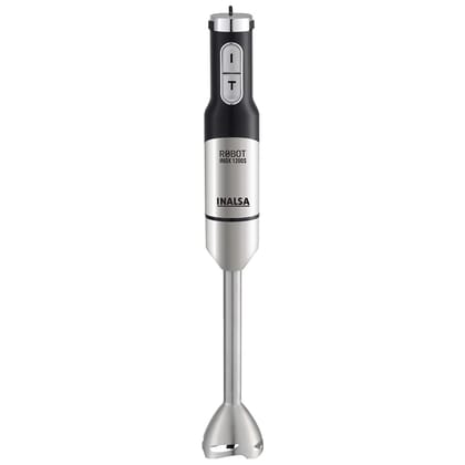 INALSA Hand Blender Robot Inox 1200 S|1200W with Heavy Duty 100% Copper Motor|Variable 20 Speed And Turbo Function|Low Noise|ANTI-SPLASH TECHNOLOGY|2 Yr Warranty|For Smoothie,Puree & Baby Food INALSA Hand Blender Robot Inox 1200 S|1200W with Heavy Duty 100% Copper Motor|Variable 20 Speed And Turbo Function|Low Noise|ANTI-SPLASH TECHNOLOGY|2 Yr Warranty|For Smoothie,Puree & Baby Food