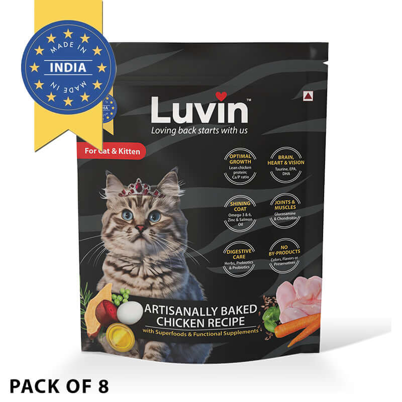 Luvin Artisanally Baked Dry Cat Food - 8x100g