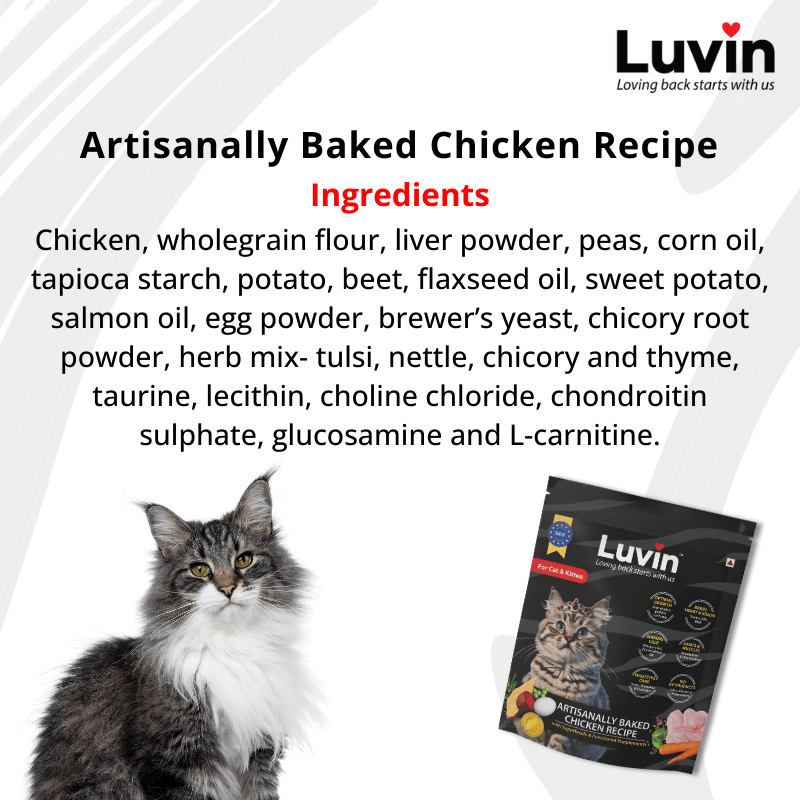 Luvin Artisanally Baked Dry Cat Food - 8x100g