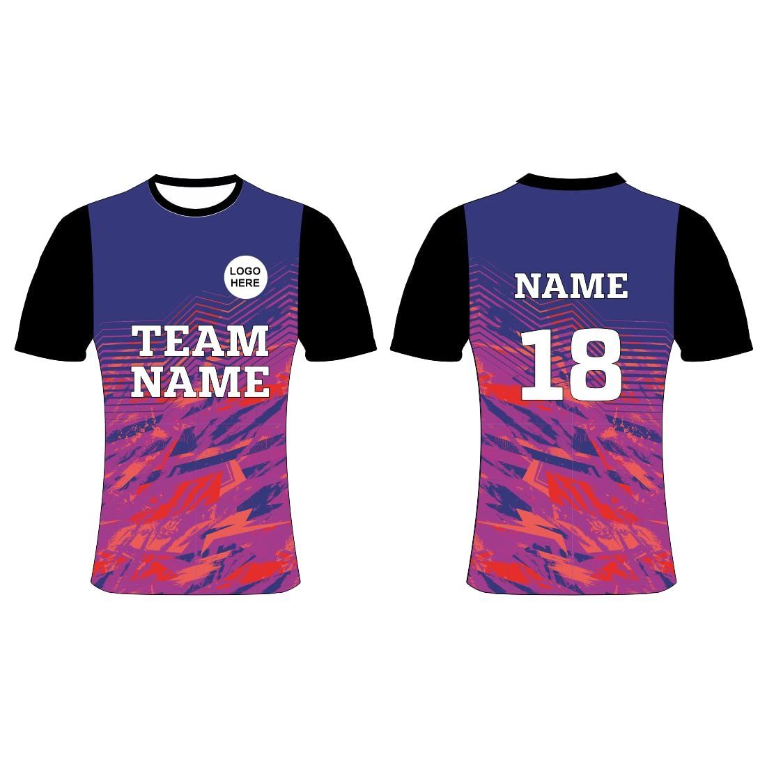 Next Print Customized Sublimation Printed T-Shirt Unisex Sports Jersey Player Name & Number, Team Name and Logo.NP00800125