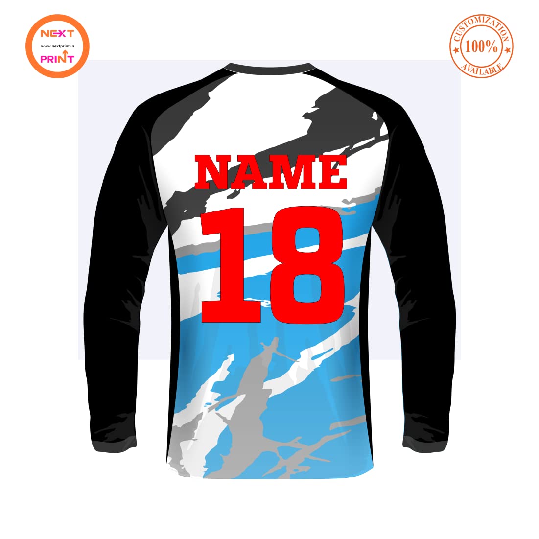 NEXT PRINT Men's Cricket Sports Jerseys Printed With Team Name, Name & Number | Men's Cricket T-Shirts Printed With Your Name | Cricket Shirts Printed With Your Name 1068684944
