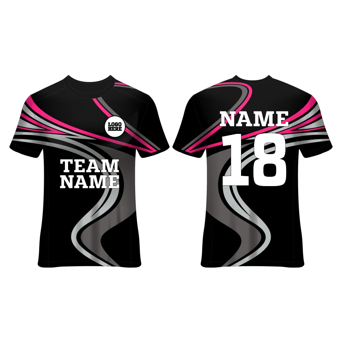 NEXT PRINT Customized Sublimation Printed T-Shirt Unisex Sports Jersey Player Name & Number, Team Name And Logo.2080353490