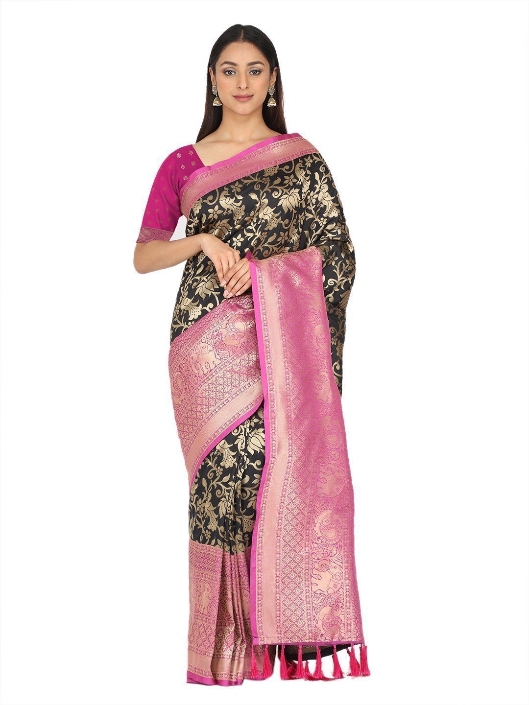 Designer heavy Weaving Work Banrasi Silk Saree