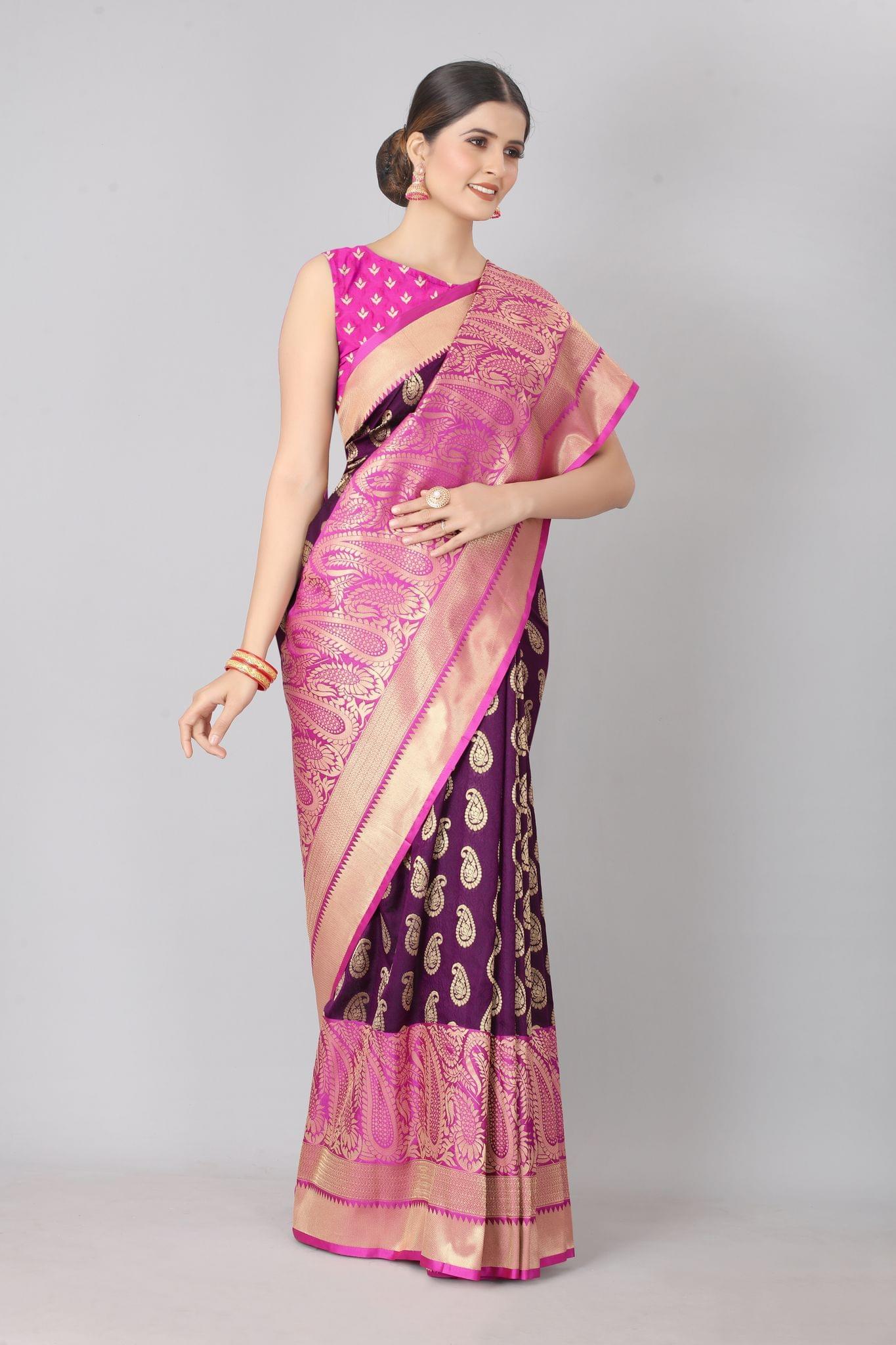 Designer Heavy Border Weaving Work With Rich Pallu and Jalar