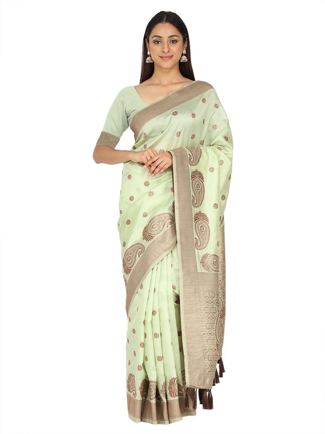 Women's Woven Design Soft Silk Saree