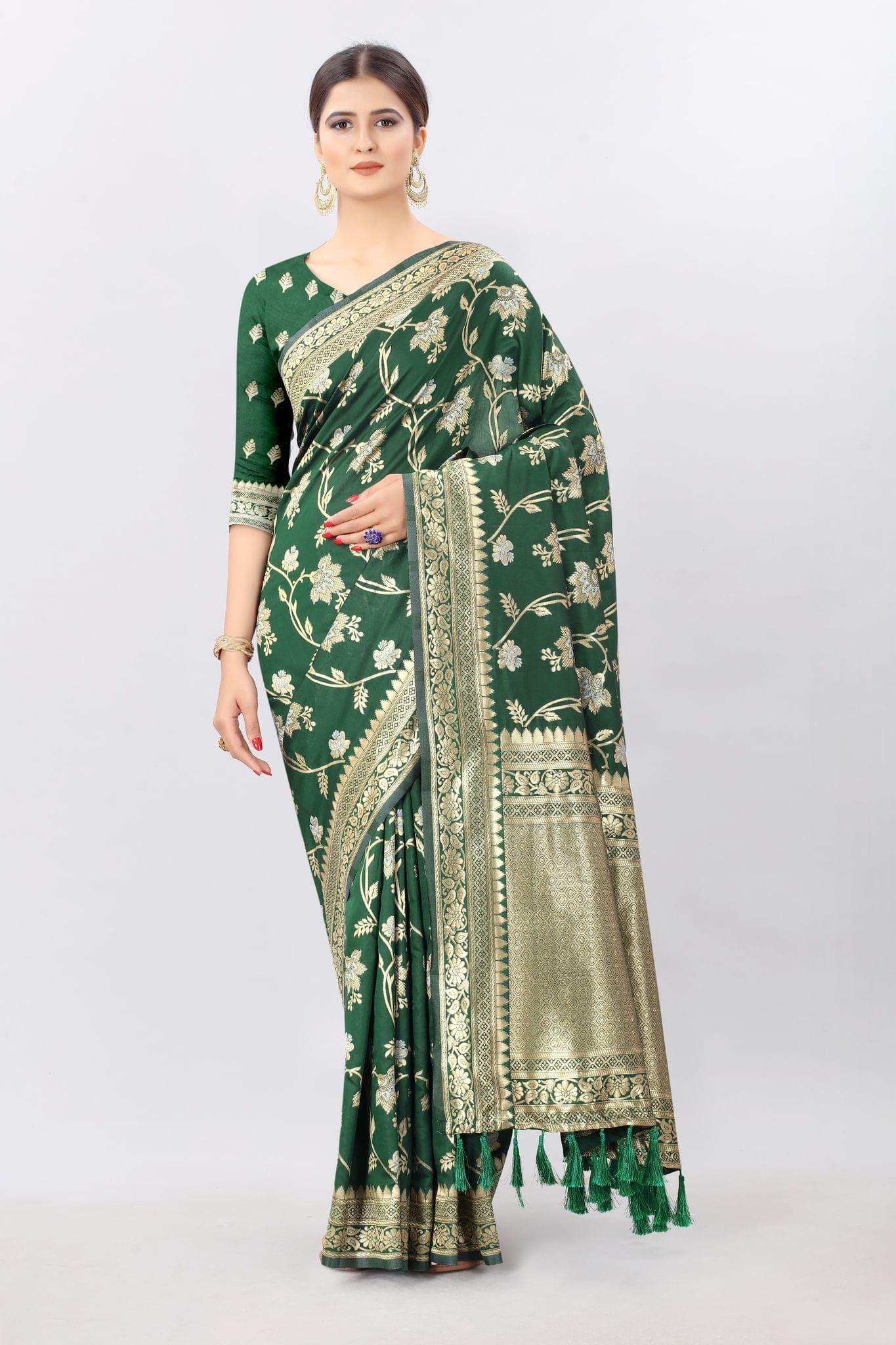 Green Designer Heavy Weaving Kanjeevaram Silk Saree
