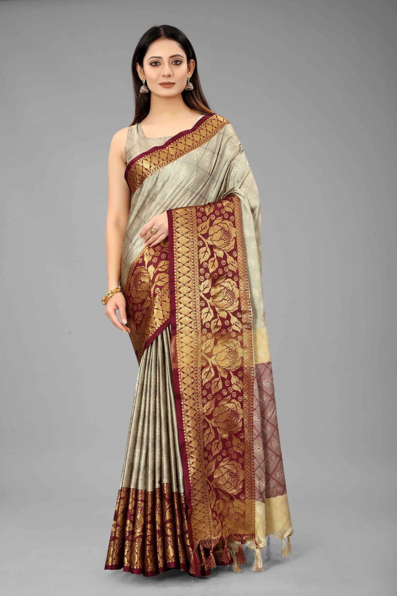 Silk Zone Women's Pattu Art Silk Saree With Unstiched Blouse Piece