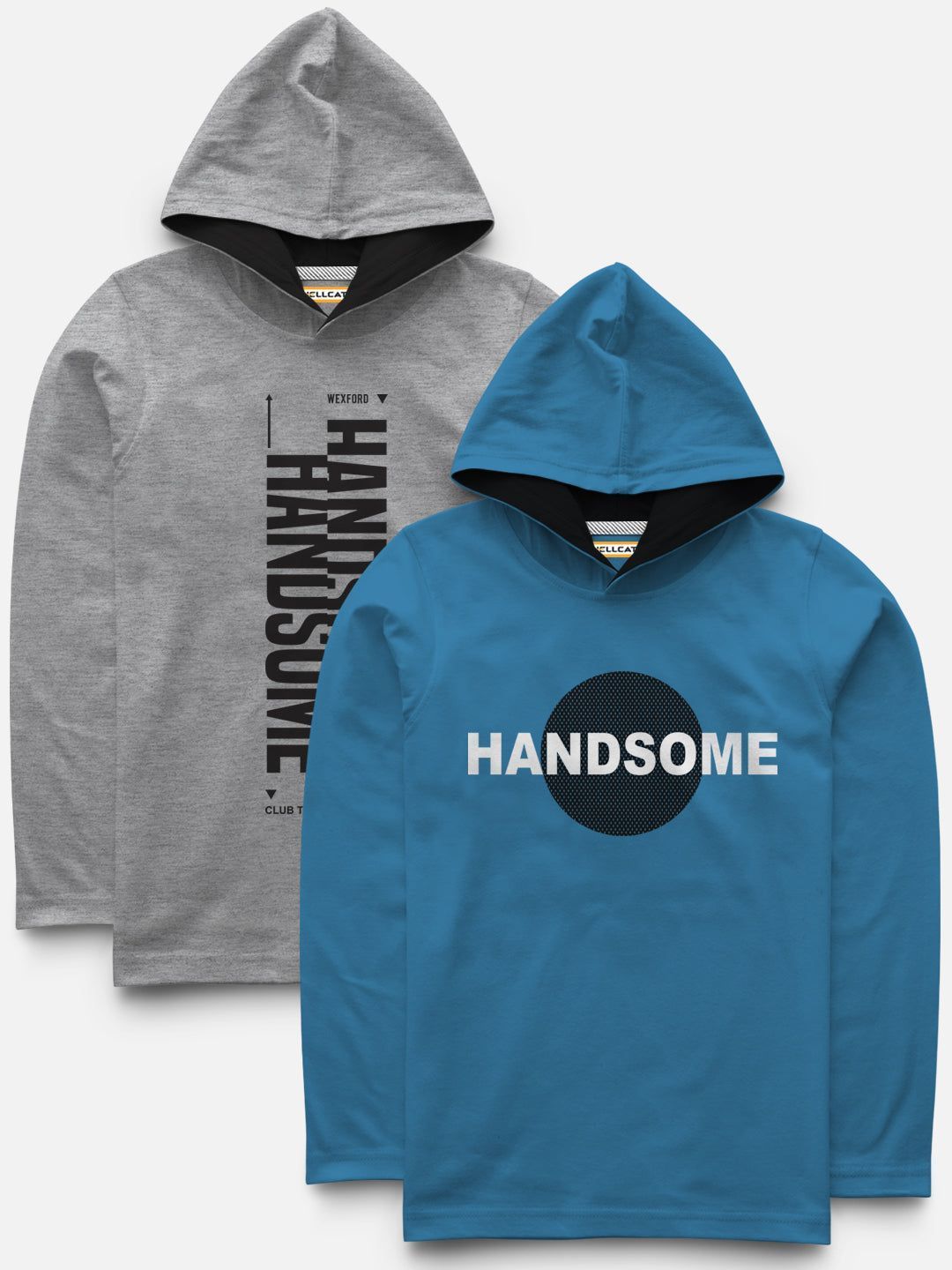 Trendy Pack of 2 Full Sleeve Hooded T-shirt for Boys