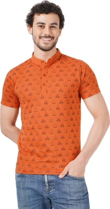 BLUEFICUS Men's Jai Shree Ram Printed Cotton Round Neck Half Sleeves T-Shirt (Rust) BLUEFICUS Men's Jai Shree Ram Printed Cotton Round Neck Half Sleeves T-Shirt (Rust)