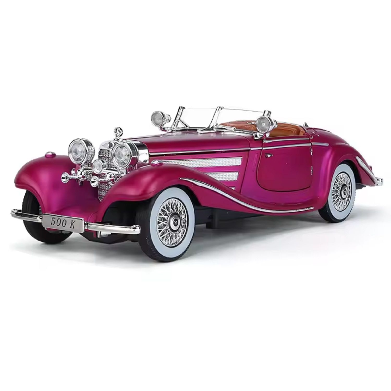 KTRS ENTERPRISE 1/24 1936 Vintege Car Diecast Cars Model modified alloy Simulation sound light metal collectible for Children toy