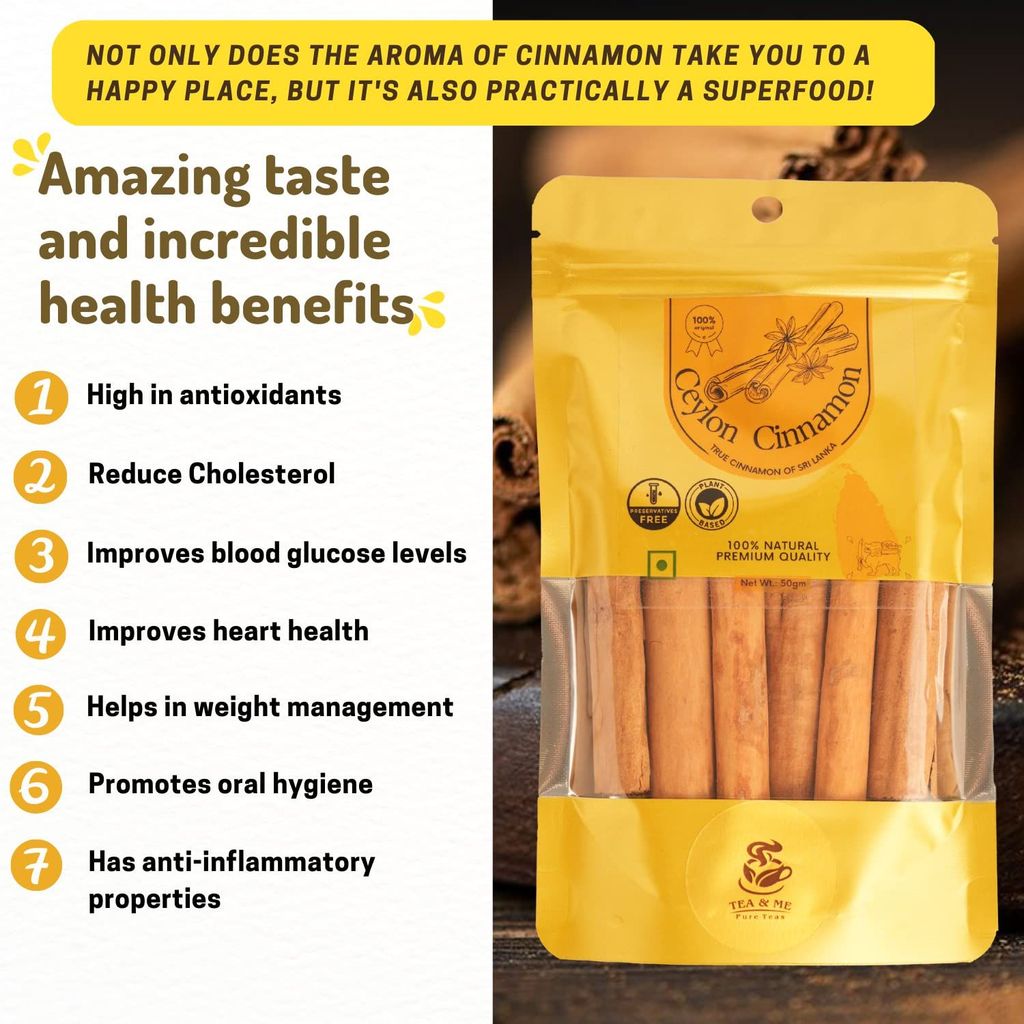 TEA & ME Ceylon Cinnamon comes from Sri Lanka & is called True Cinnamon.