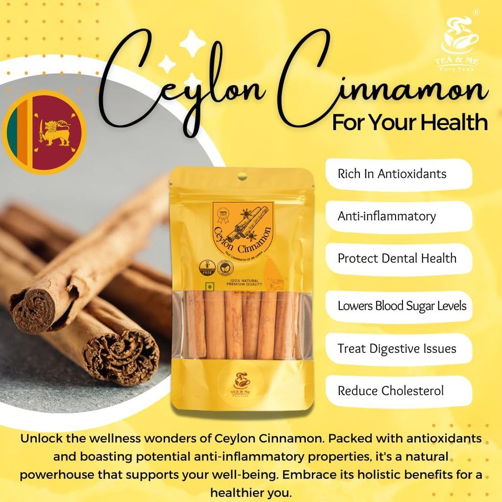 TEA & ME Ceylon Cinnamon comes from Sri Lanka & is called True Cinnamon.