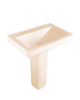 Belmonte Ceramic Big/Large Wash Basin LCD with Pedestal/Stand Glossy Finish for Bathroom 26 Inch x 18 Inch - Ivory