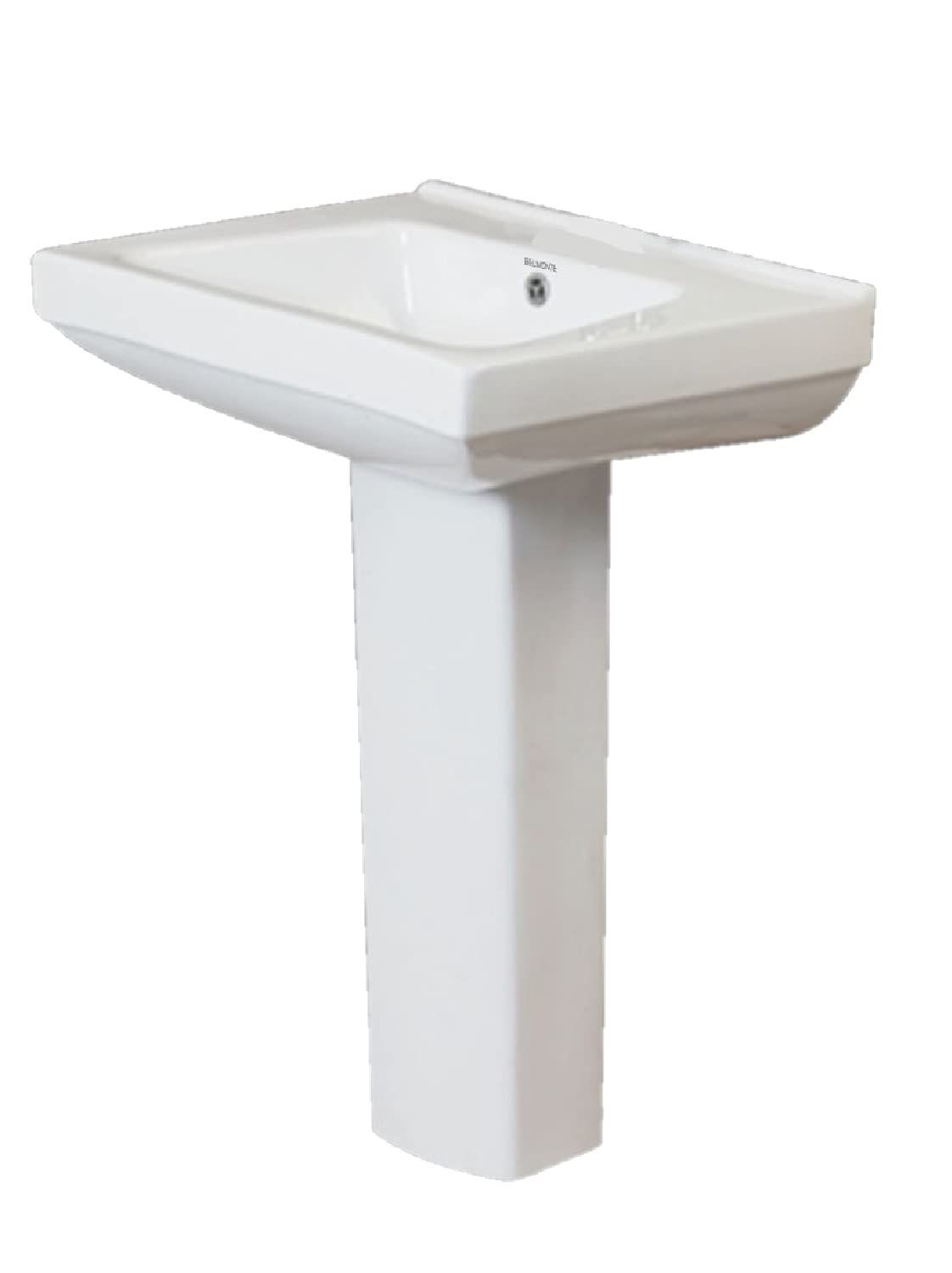 Belmonte Ceramic Designer Double Color Wash Basin with Pedestal/Stand for Bathroom/Washroom/Dining Sofia 23 Inch x 18 Inch