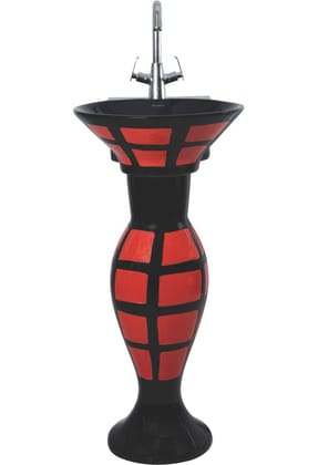 Belmonte Designer Color Wash Basin Dolphin with Pedestal