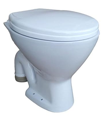 Belmonte Ceramic Floor Mounted European Water Closet - Ivory, S Trap, Slow Motion Seat Cover, 47cm x 37cm x 40cm
