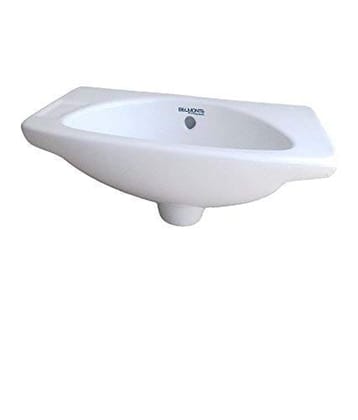 Belmonte Wall Hung Wash Basin, White, Glossy Finish