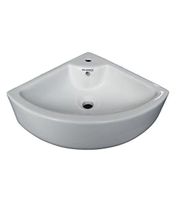 Belmonte Wall Hung/Table Top Wash Basin Delta 16 Inch x 16 Inch - White
