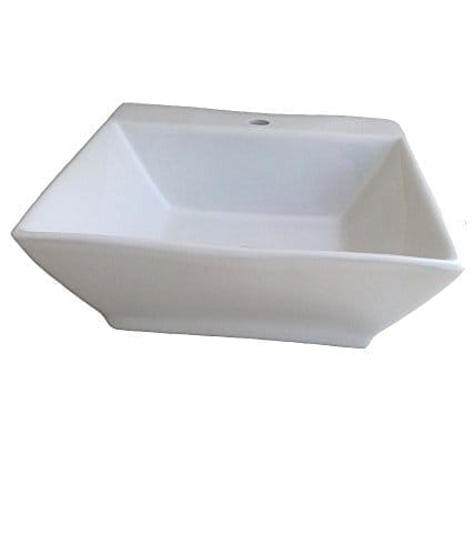 Belmonte Wall Hung/Table Top Ceramic Wash Basin Shaper (18 x 18-inch, White)