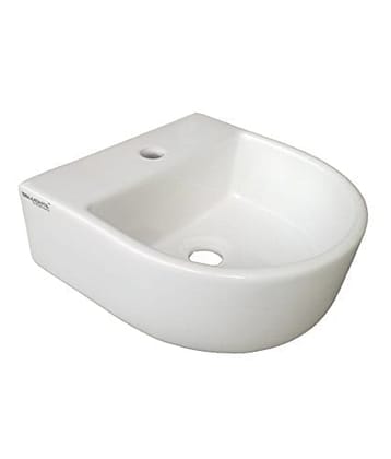 Belmonte Table Top/Wall Hung Wash Basin Spa 13 Inch x 13 Inch - White